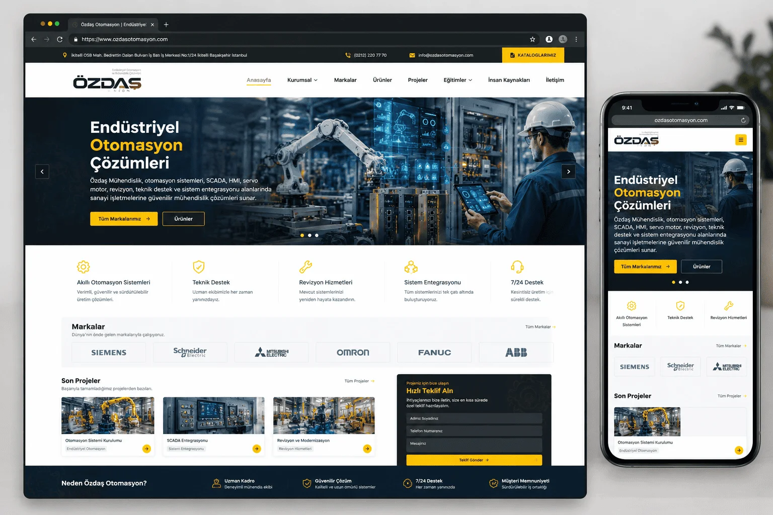 Endüstriyel Otomasyon Web Yazılımı